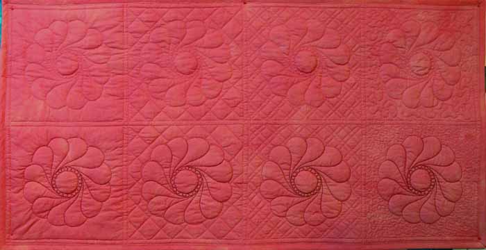 Full… coral Background QUilting sampler