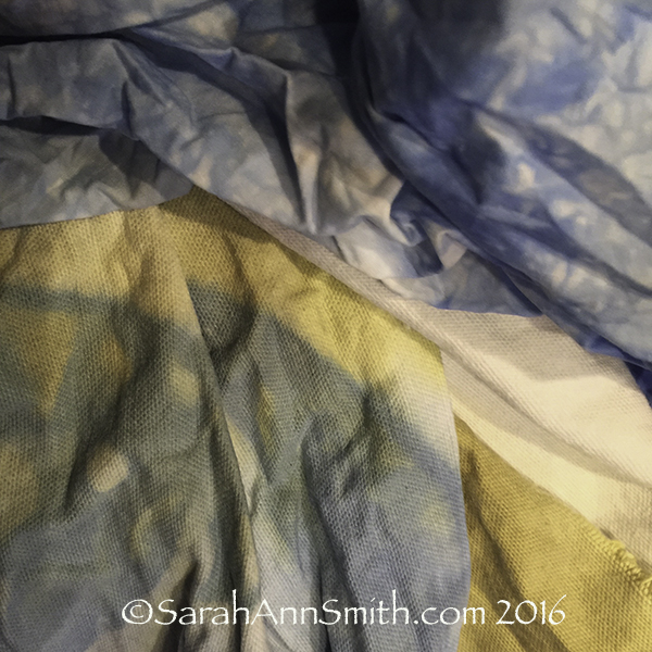 Backing and sky fabrics I dyed specifically for my two Milkweed quilts. 