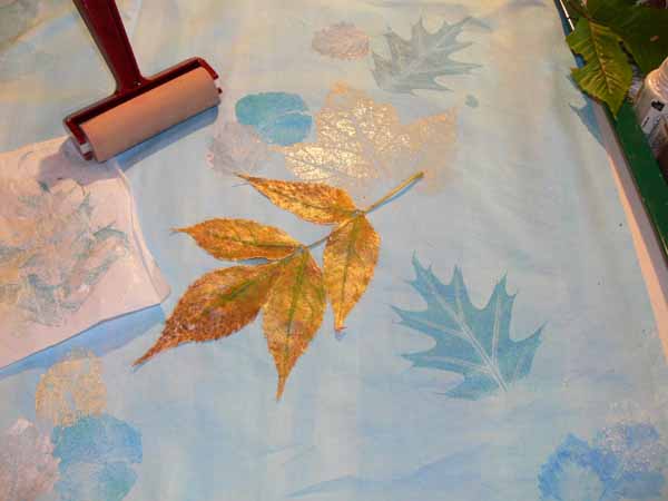 leaf on cloth