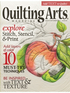 The August-September Issue of Quilting Arts has my new article on choosing backgrounds.