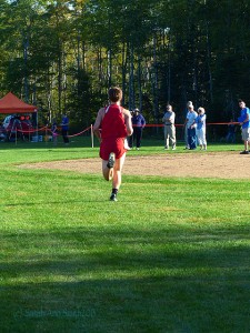 And pushing all the way to the chute and the finish line, next to the tent.