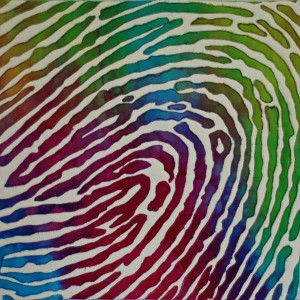Fingerprint by Diane Perin Hock, another of the Colors challenges