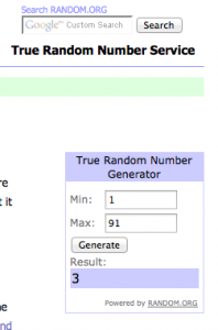 And the winner of the DVD is Daphne Greig, comment number 3!