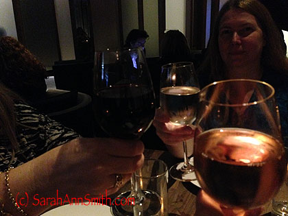 Cheers!  Raising a glass to friendship!