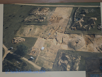 I bought a book about the site which has this photo that shows some of the area that was excavated.  Burial mounds were subject to frequent raiding over the centuries and many of the magnificent artifacts were looted.