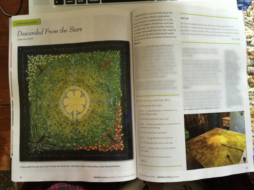 The opening spread on my article about creating Descended From the Stars