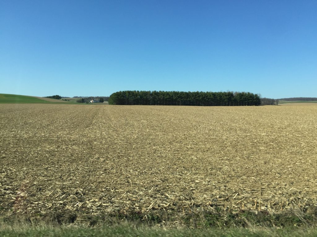 The landscape changes when you get into western NJ and then into the farm fields of Pennsylvania.