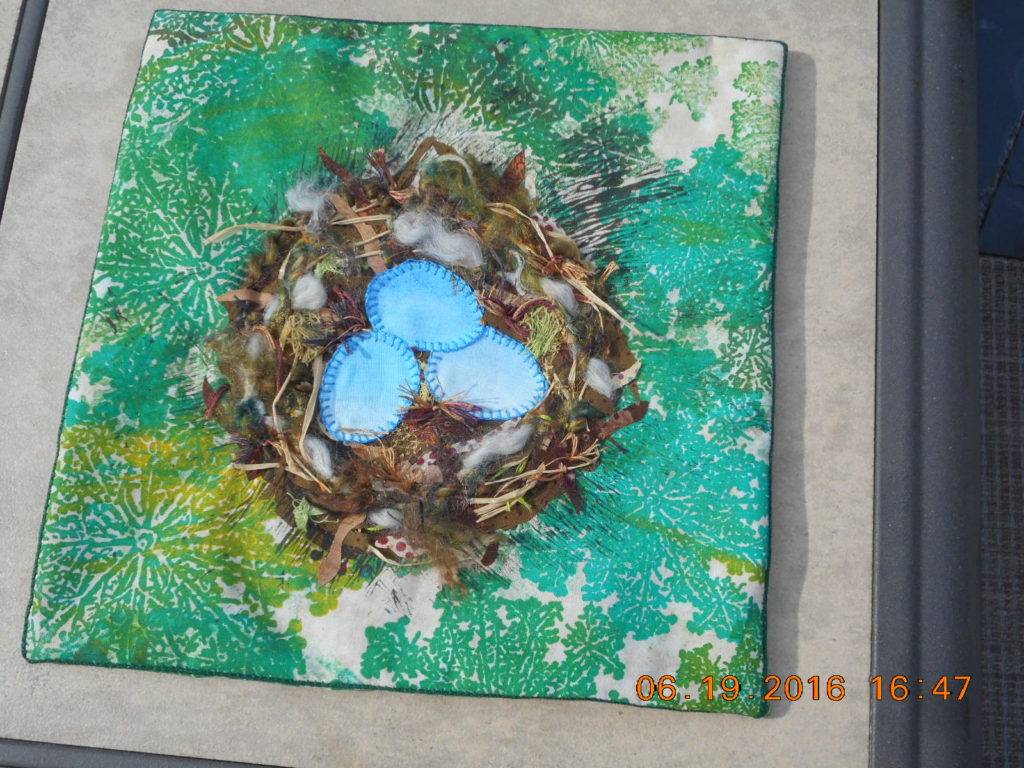 Student 3, Linda Satkowski finished her nest!  