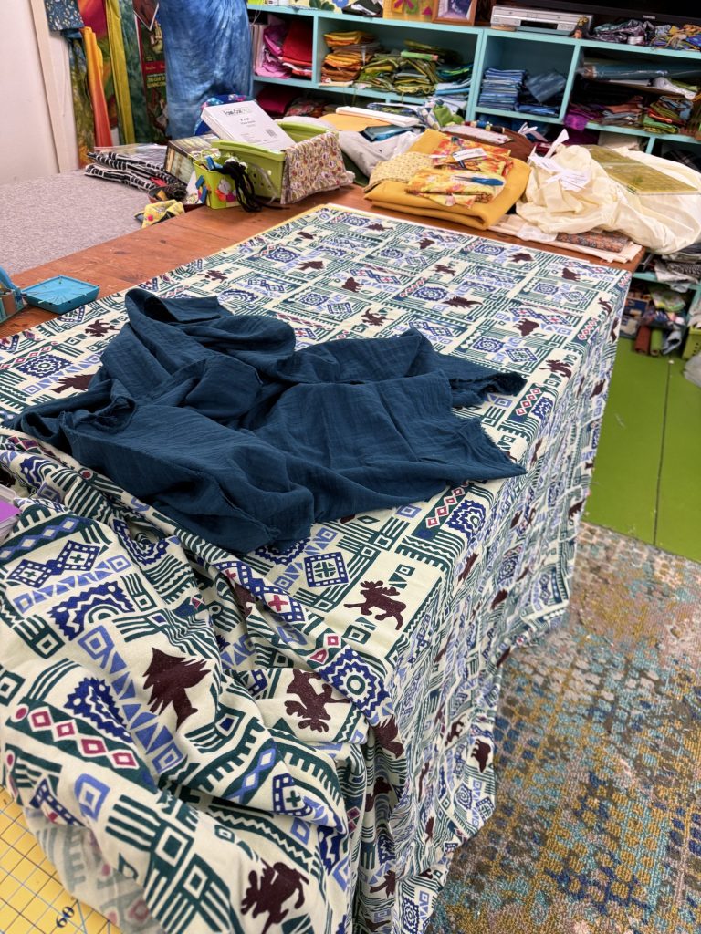 Keep everything smooth and flat as you pin. Leave an opening large enough to fit your hand and some fabric when you turn it right side out.